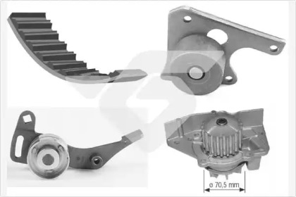 Водяной насос + комплект зубчатого ремня HUTCHINSON KH 01WP30